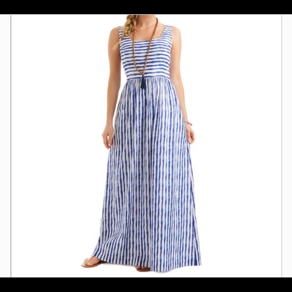 Vineyard Vines blue and white Maxi Dress
